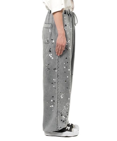 Embellished Bleached Sweat Pants