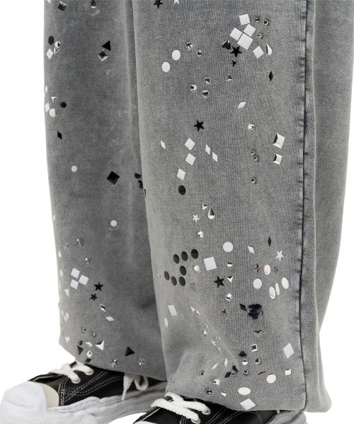 Embellished Bleached Sweat Pants