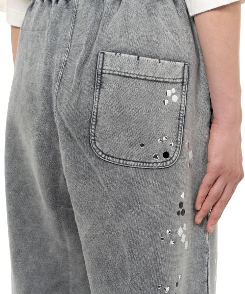 Embellished Bleached Sweat Pants