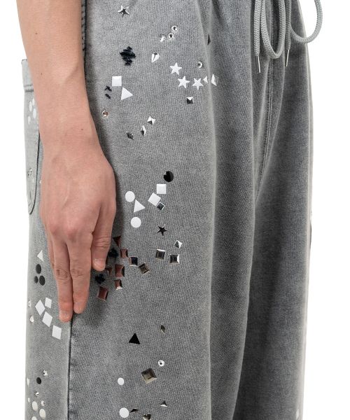 Embellished Bleached Sweat Pants