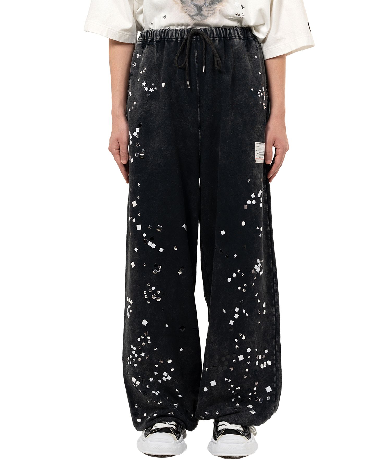 Embellished Bleached Sweat Pants