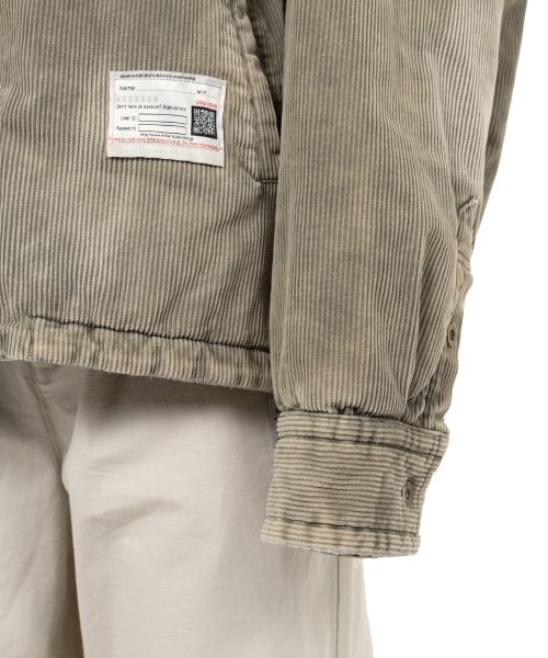 Distressed Corduroy Puffer Shirt