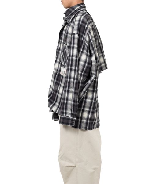 Front Layered Check Shirt