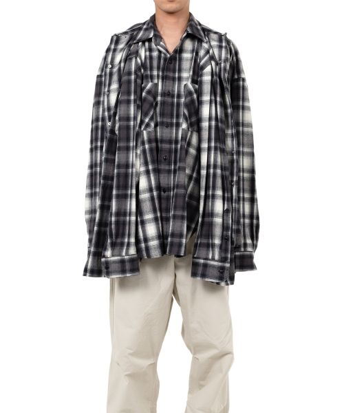 Front Layered Check Shirt