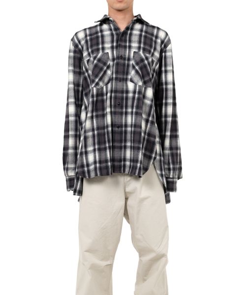 Front Layered Check Shirt