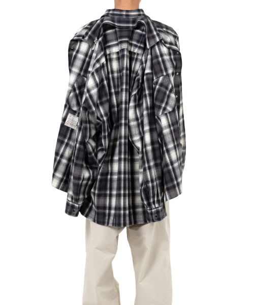 Front Layered Check Shirt