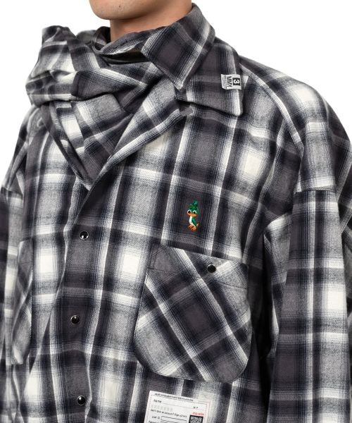Front Layered Check Shirt