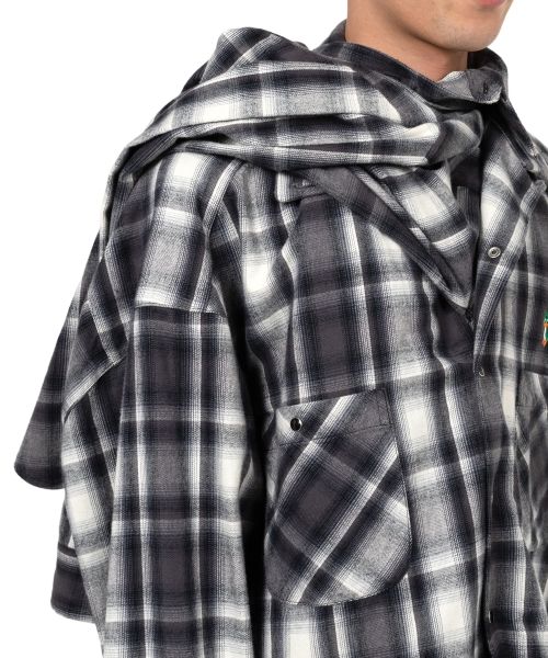 Front Layered Check Shirt