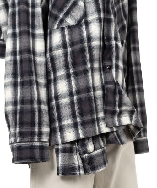 Front Layered Check Shirt