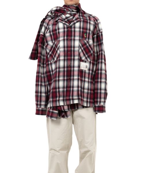 Front Layered Check Shirt