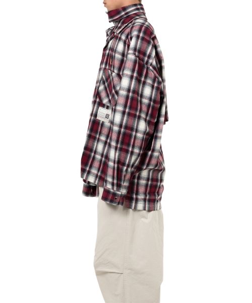 Front Layered Check Shirt