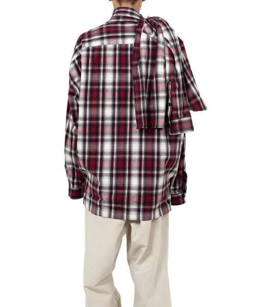 Front Layered Check Shirt