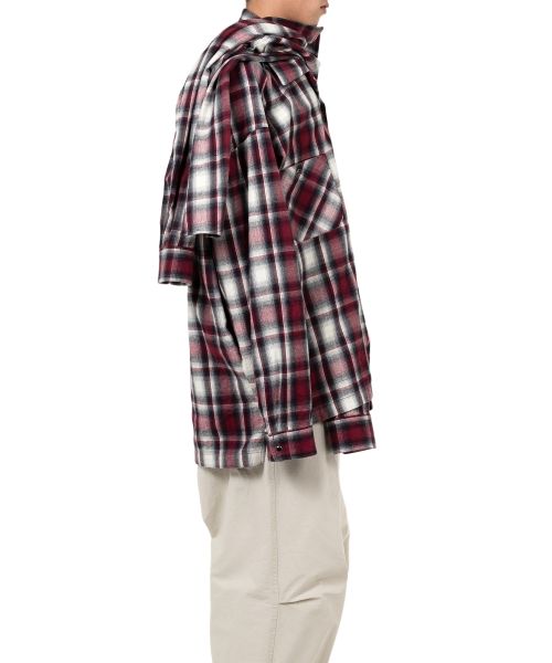Front Layered Check Shirt