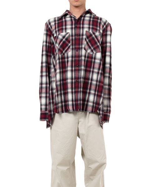 Front Layered Check Shirt