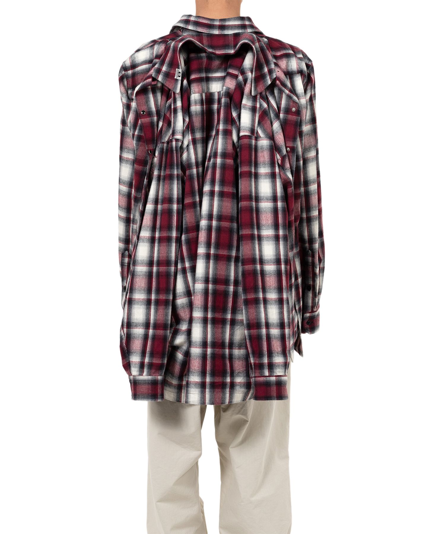Front Layered Check Shirt