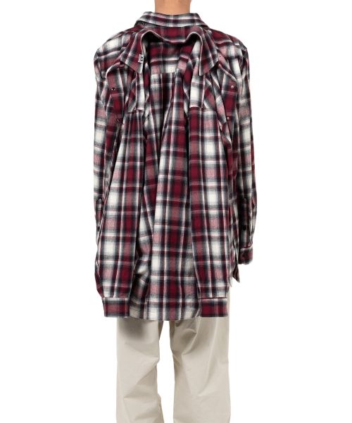 Front Layered Check Shirt