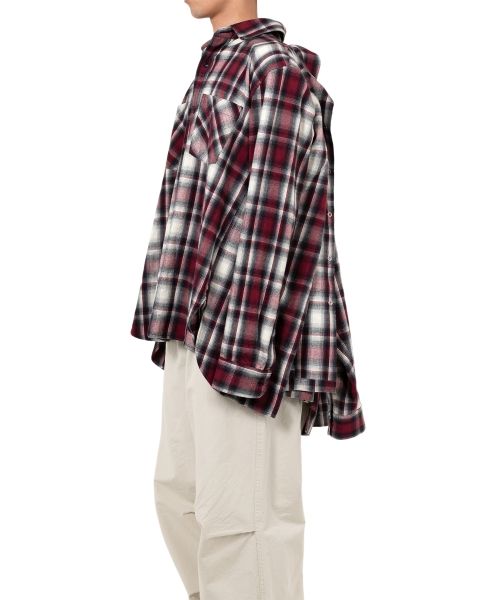Front Layered Check Shirt