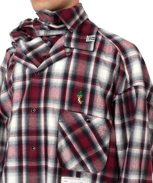 Front Layered Check Shirt