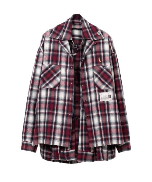 Front Layered Check Shirt