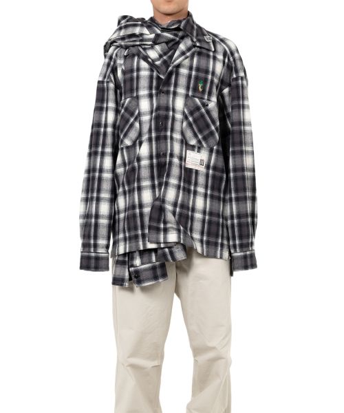 Front Layered Check Shirt