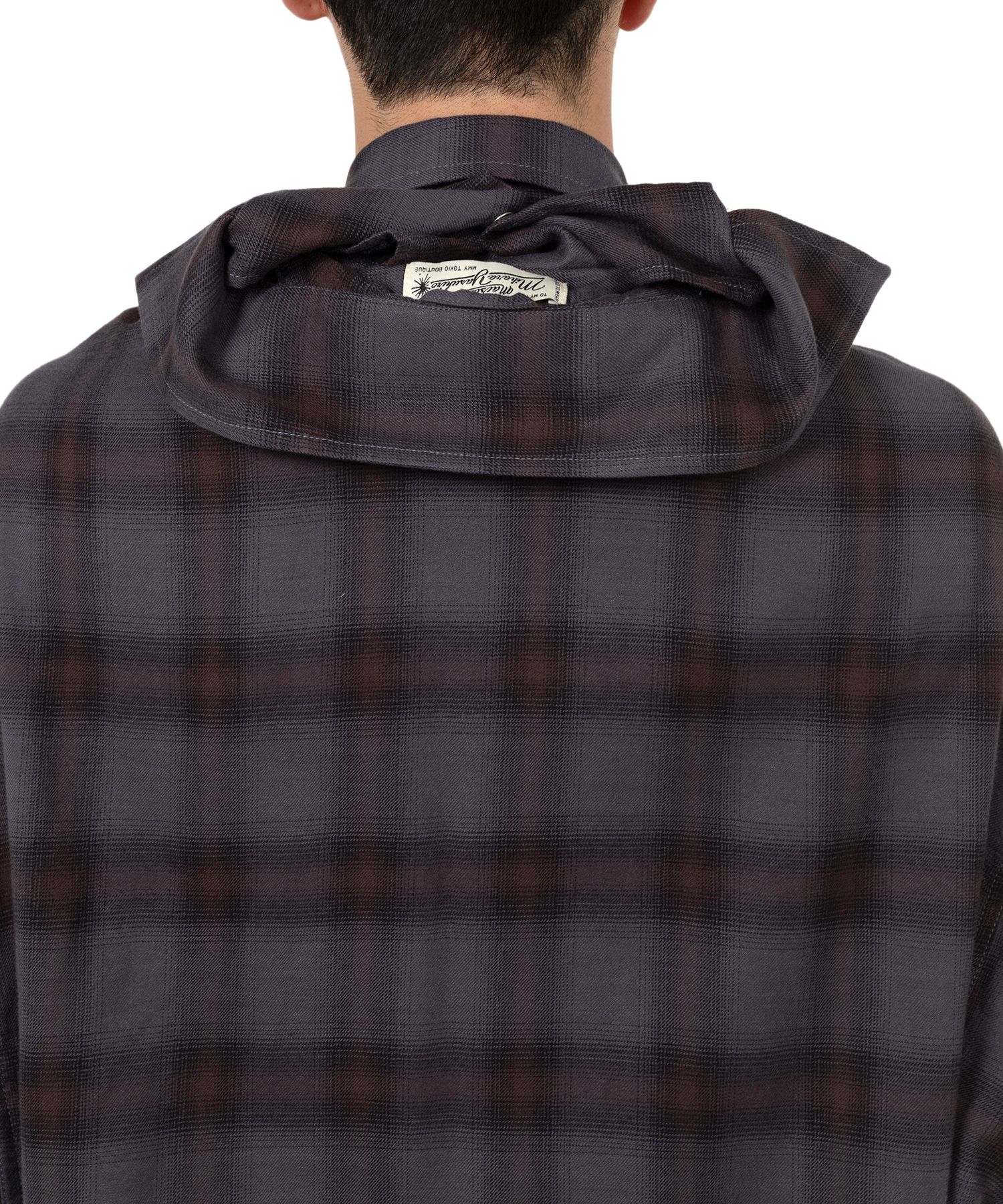 Sleeve Layered Check Shirt