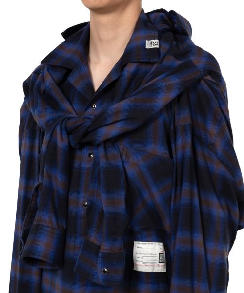 Sleeve Layered Check Shirt