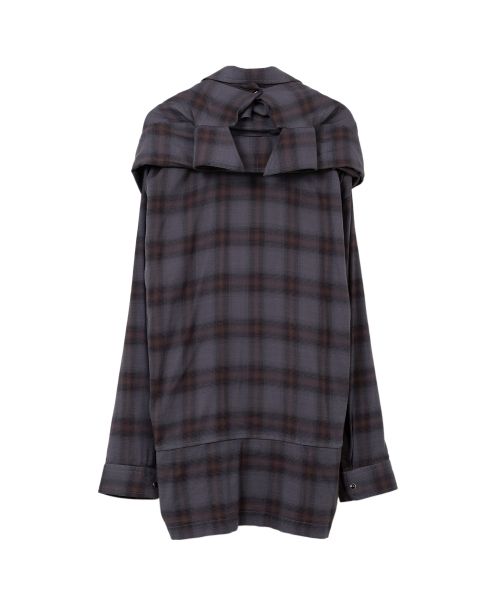 Sleeve Layered Check Shirt