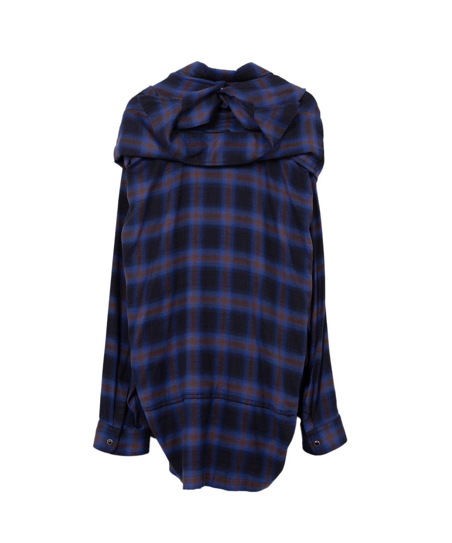 Sleeve Layered Check Shirt