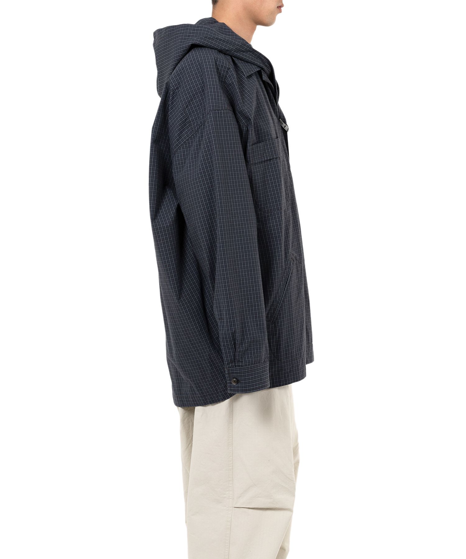 Extended Placket Hood Shirt