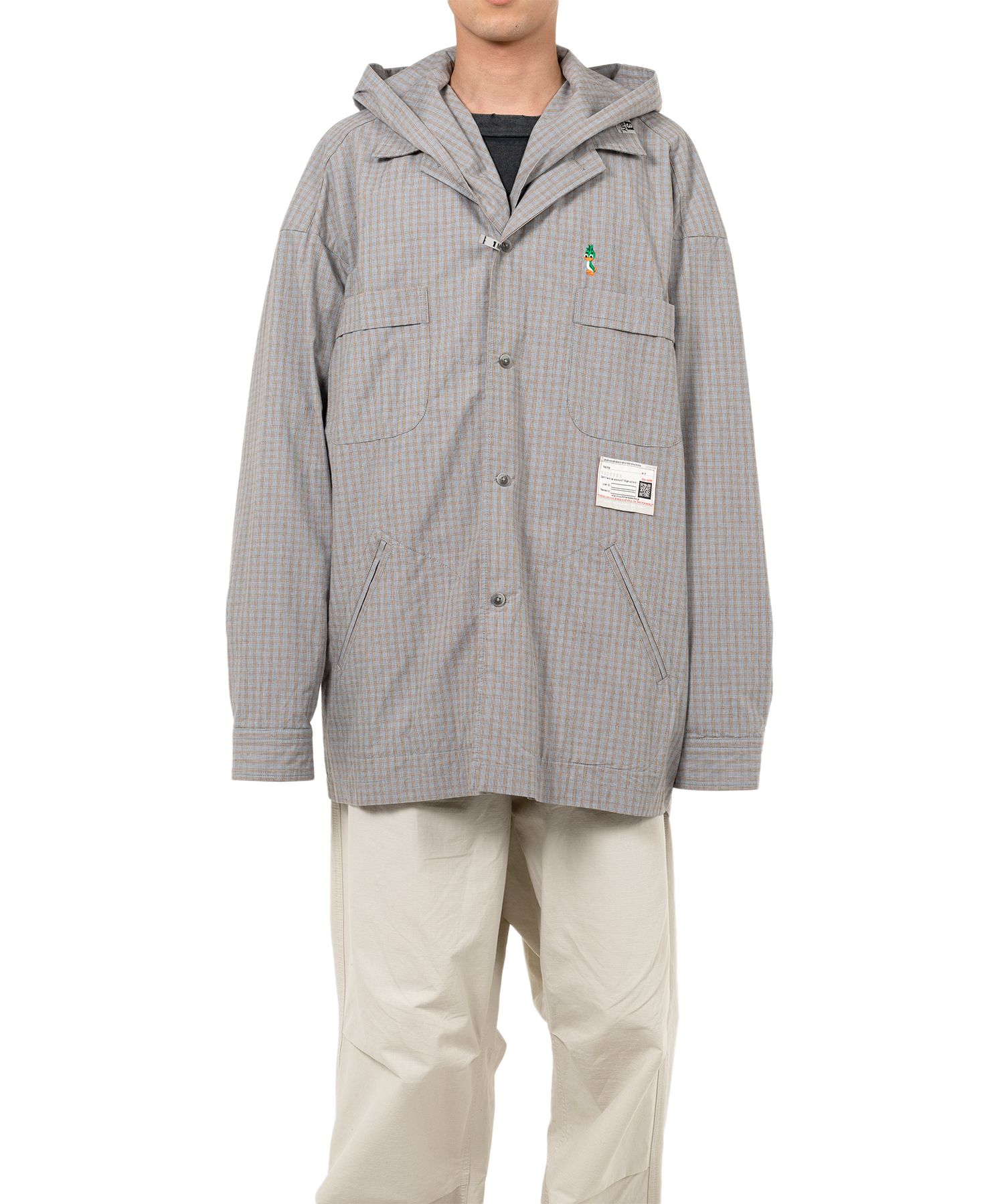 Extended Placket Hood Shirt