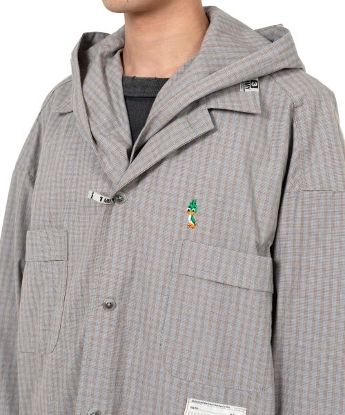 Extended Placket Hood Shirt