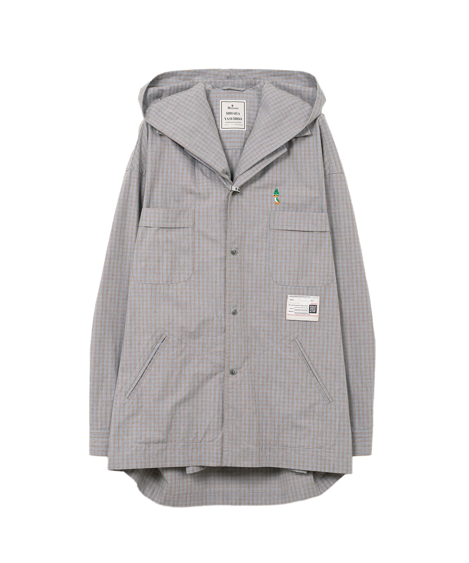 【MIHARAYASUHIRO】Extended Placket Hood Shirt シャツ Maison MIHARA YASUHIRO ONLINE STORE(メゾンミハラヤスヒロ