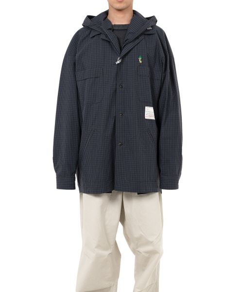 Extended Placket Hood Shirt