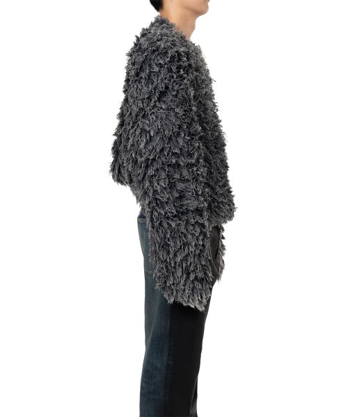 Bleached Shaggy Knit Sweater