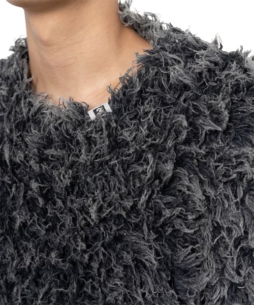 Bleached Shaggy Knit Sweater