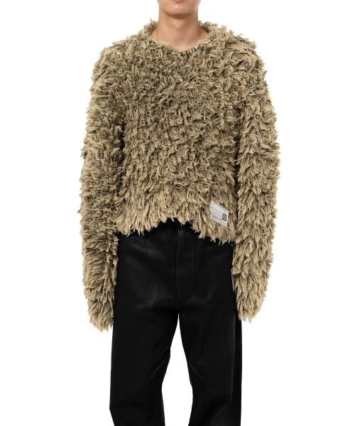 Bleached Shaggy Knit Sweater