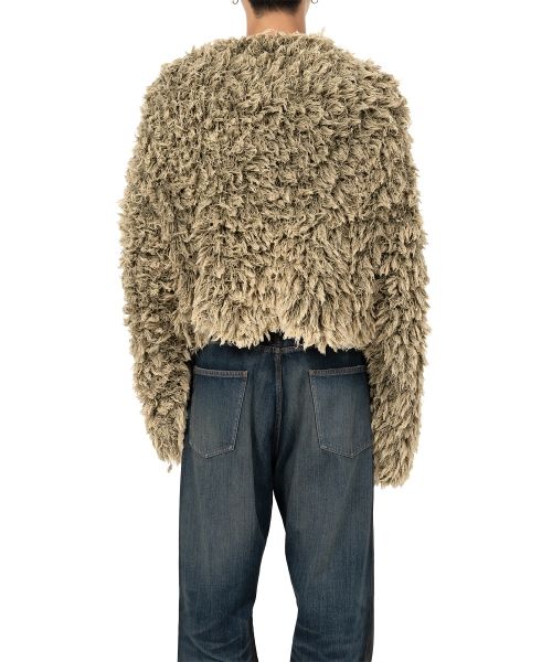 Bleached Shaggy Knit Sweater
