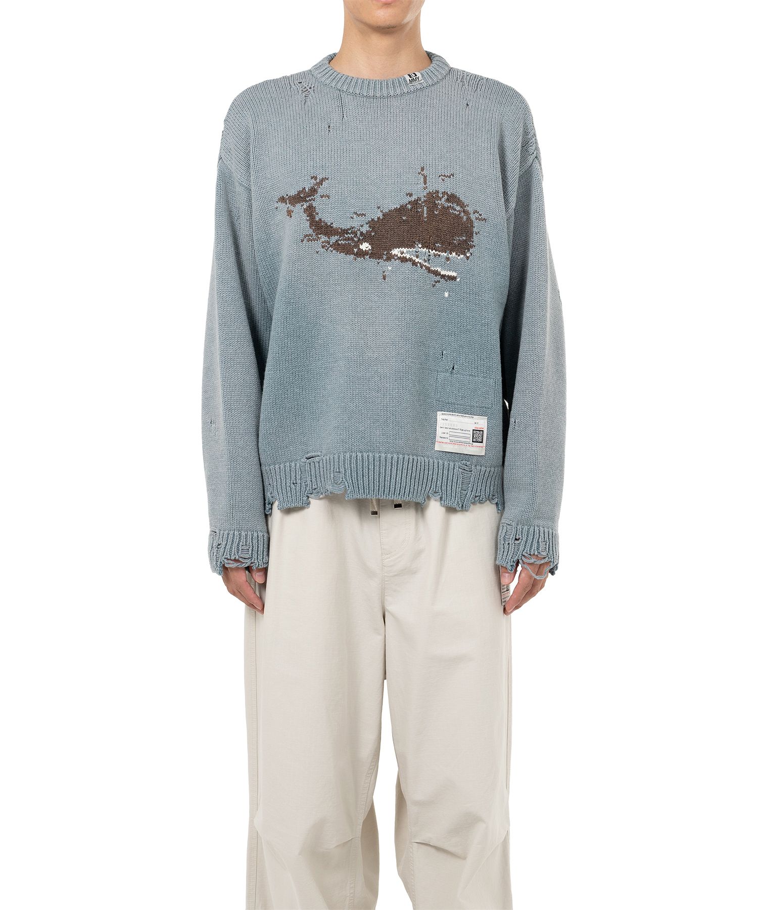 Whale Jacquard Knit Sweater