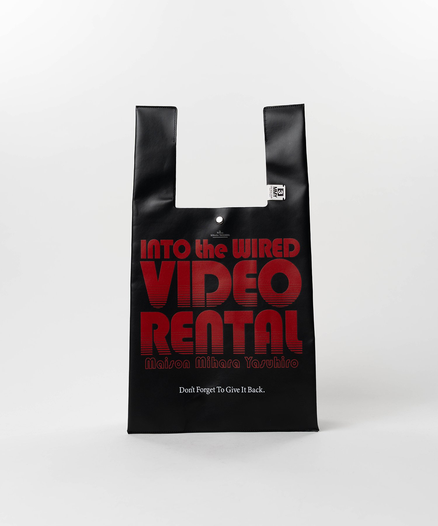Video Rental Print Leather Shopping Bag