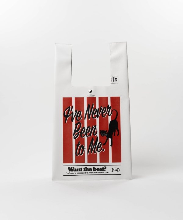 Cat Print Leather Shopping Bag