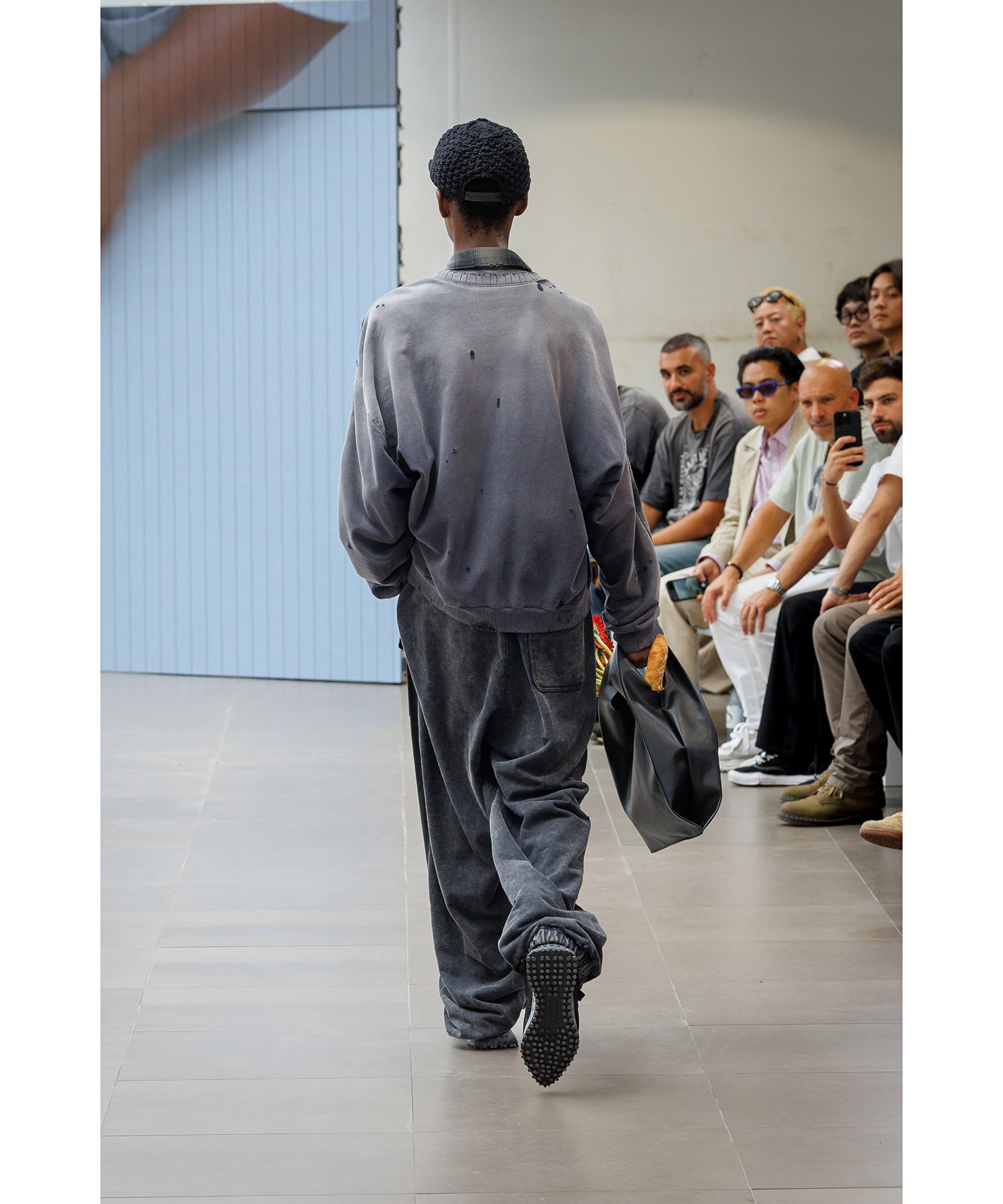 Cat Print Leather Shopping Bag