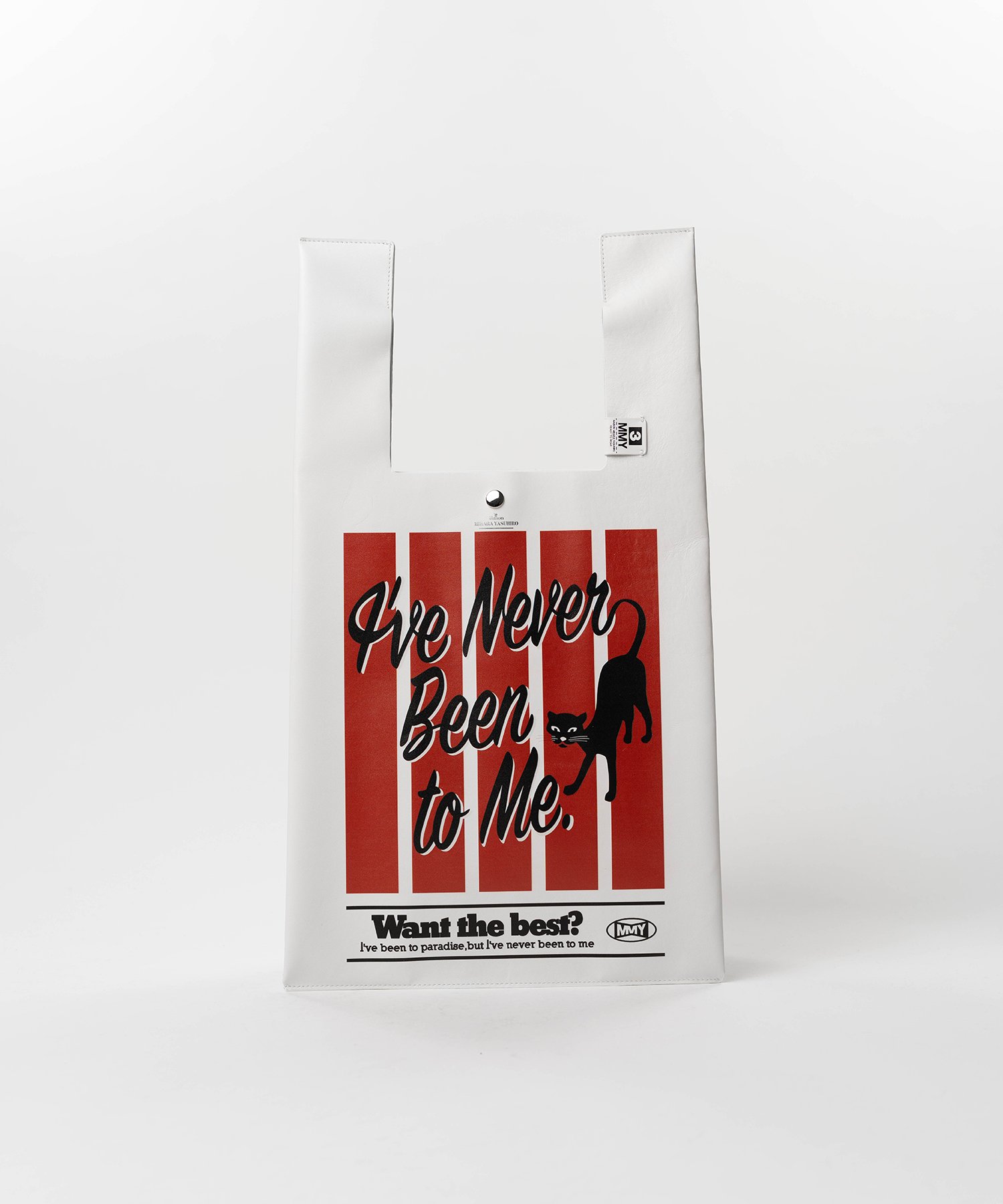 Cat Print Leather Shopping Bag