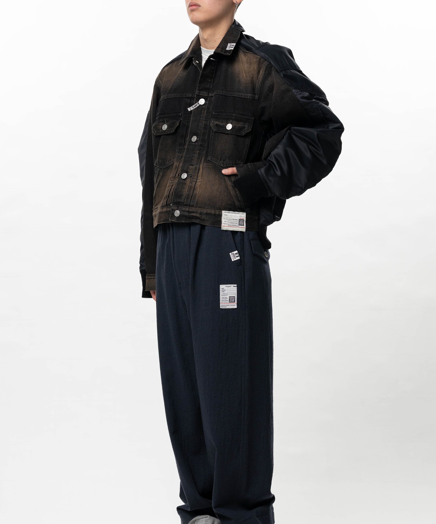 Front Back Combined Denim Jacket