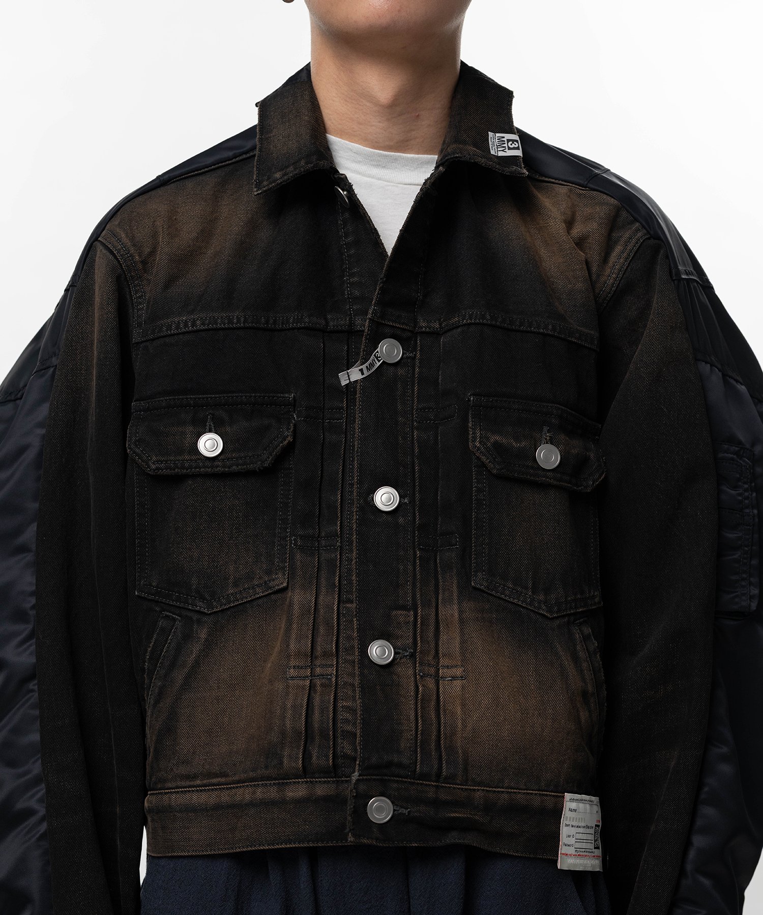 Front Back Combined Denim Jacket