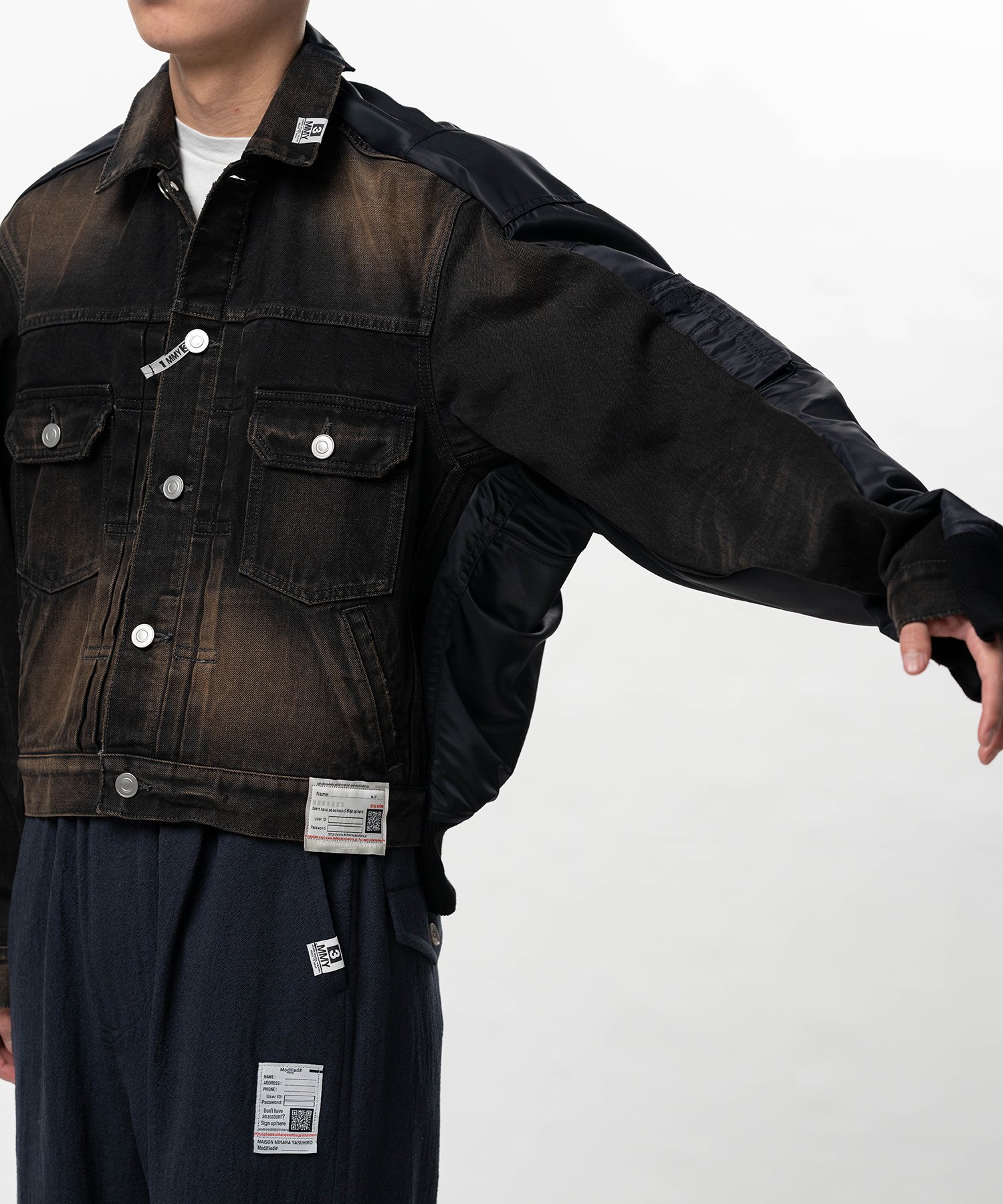 Front Back Combined Denim Jacket