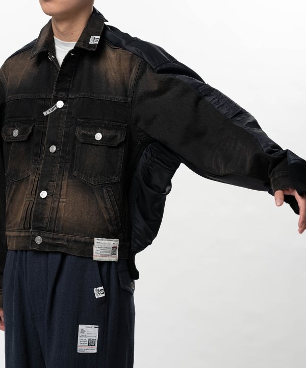 Front Back Combined Denim Jacket