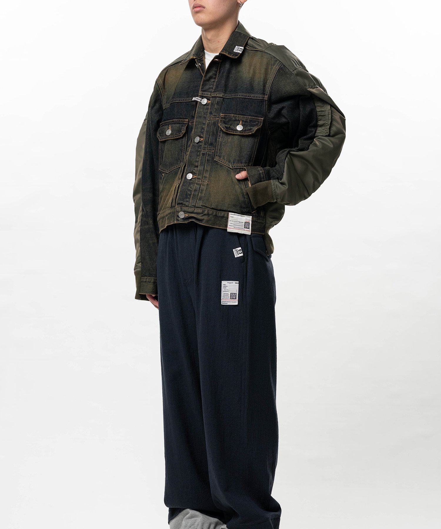 Front Back Combined Denim Jacket