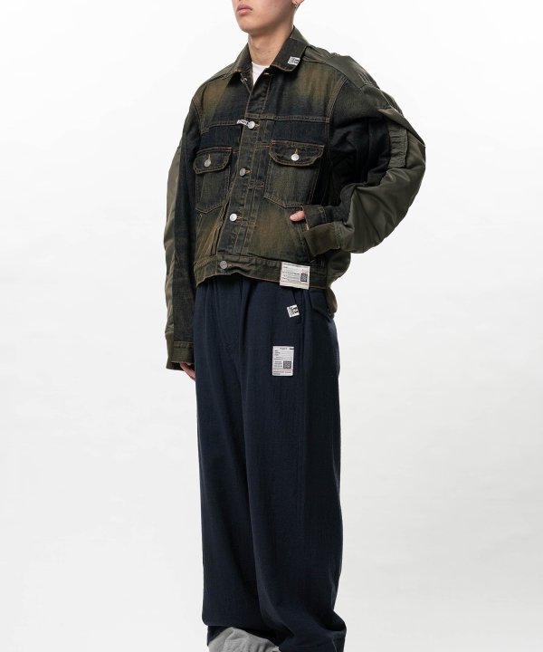 Front Back Combined Denim Jacket