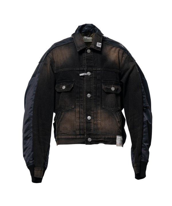 Front Back Combined Denim Jacket