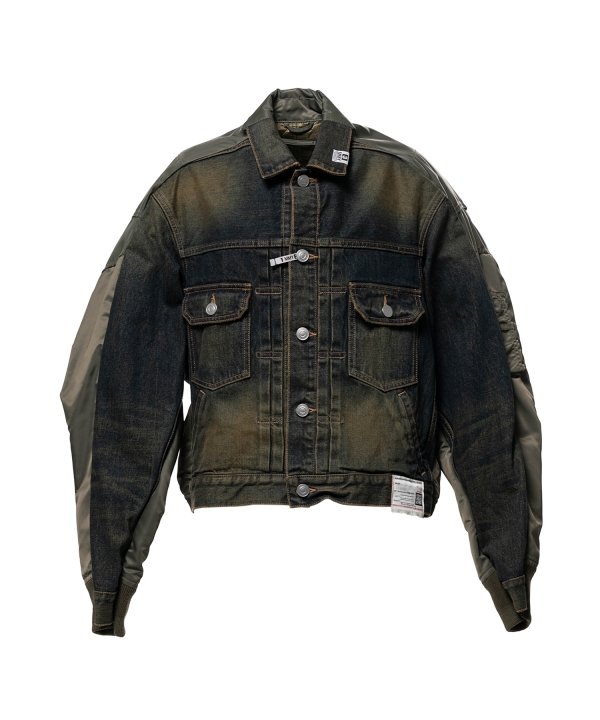 Front Back Combined Denim Jacket